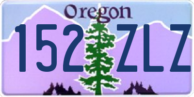 OR license plate 152ZLZ
