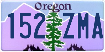 OR license plate 152ZMA