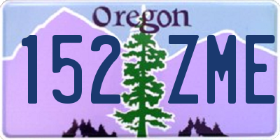 OR license plate 152ZME