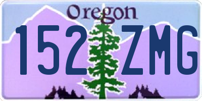 OR license plate 152ZMG