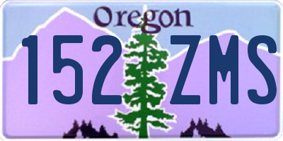 OR license plate 152ZMS
