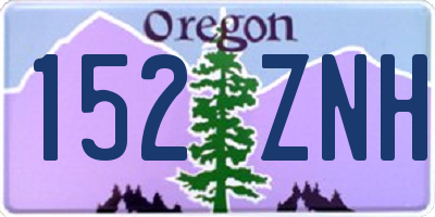 OR license plate 152ZNH