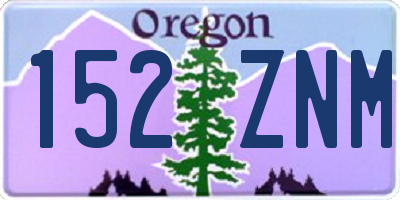 OR license plate 152ZNM