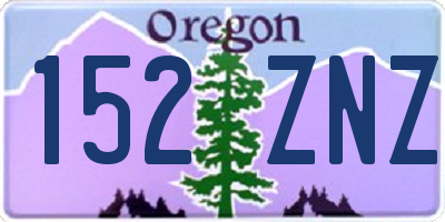 OR license plate 152ZNZ