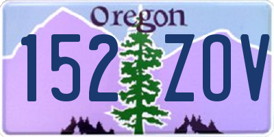OR license plate 152ZOV