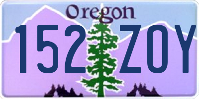 OR license plate 152ZOY