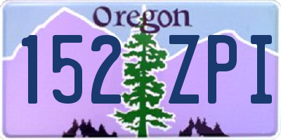 OR license plate 152ZPI