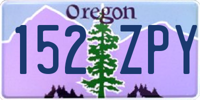 OR license plate 152ZPY