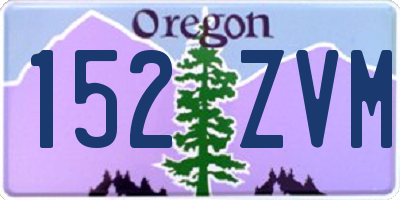 OR license plate 152ZVM