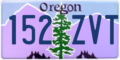OR license plate 152ZVT