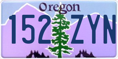 OR license plate 152ZYN