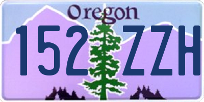 OR license plate 152ZZH