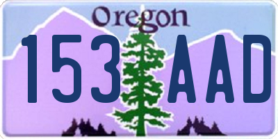OR license plate 153AAD