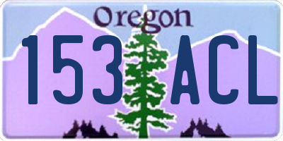 OR license plate 153ACL