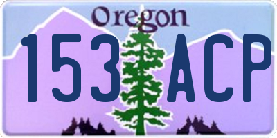 OR license plate 153ACP