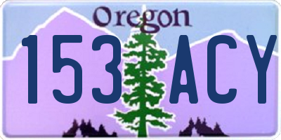 OR license plate 153ACY