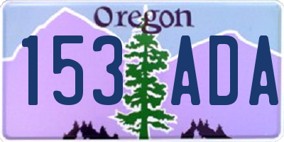OR license plate 153ADA