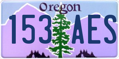 OR license plate 153AES