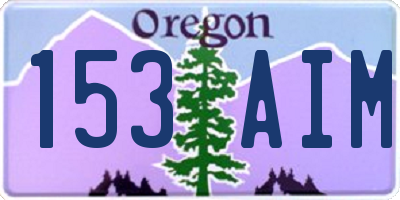 OR license plate 153AIM