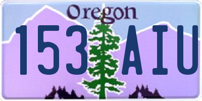 OR license plate 153AIU