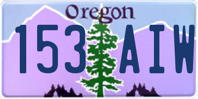 OR license plate 153AIW