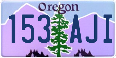 OR license plate 153AJI