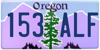 OR license plate 153ALF