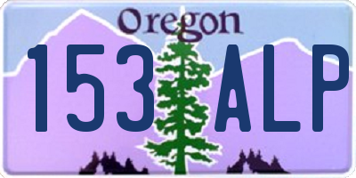 OR license plate 153ALP