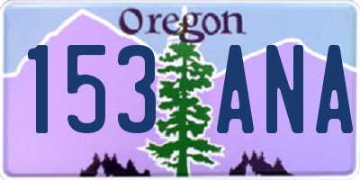 OR license plate 153ANA