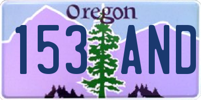 OR license plate 153AND