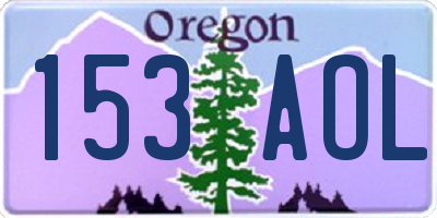OR license plate 153AOL
