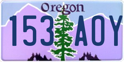 OR license plate 153AOY