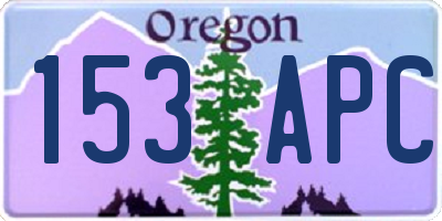 OR license plate 153APC