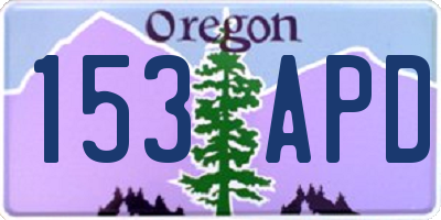 OR license plate 153APD
