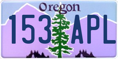 OR license plate 153APL