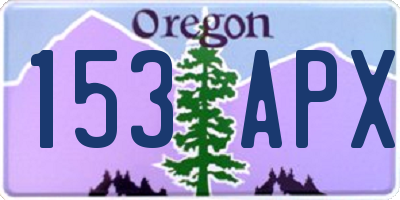 OR license plate 153APX