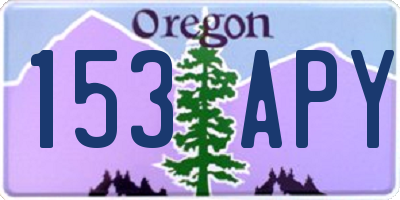 OR license plate 153APY