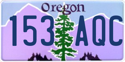 OR license plate 153AQC