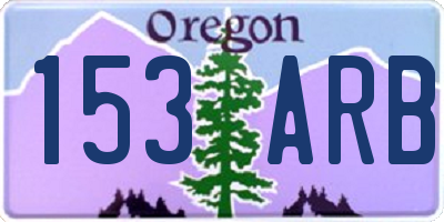 OR license plate 153ARB