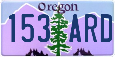 OR license plate 153ARD