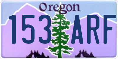OR license plate 153ARF