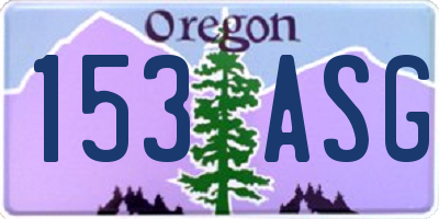 OR license plate 153ASG