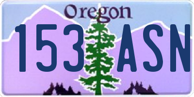 OR license plate 153ASN