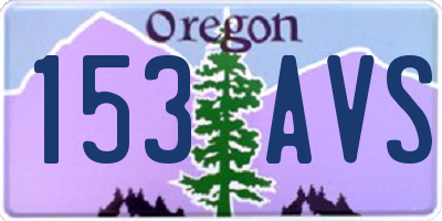 OR license plate 153AVS