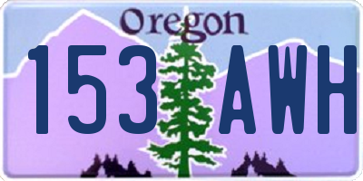 OR license plate 153AWH