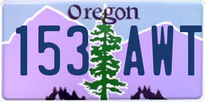 OR license plate 153AWT