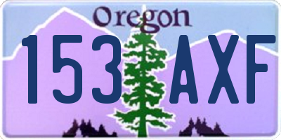OR license plate 153AXF
