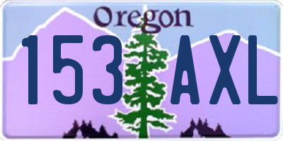 OR license plate 153AXL