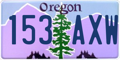 OR license plate 153AXW