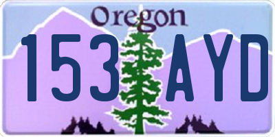OR license plate 153AYD
